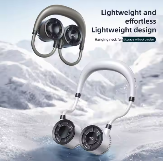 Portable Rechargeable Neck Fan – Comfort Cooling for Travel & Daily Commute